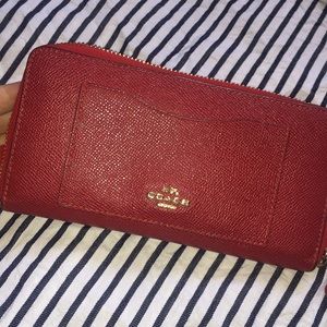 Red Coach Wallet